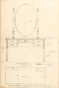 "Toilet Table of Mahogany"