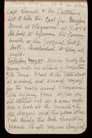 Thomas Lincoln Casey Notebook, April 1888-May 1889, 95, Baton Rouge at 5.30 where