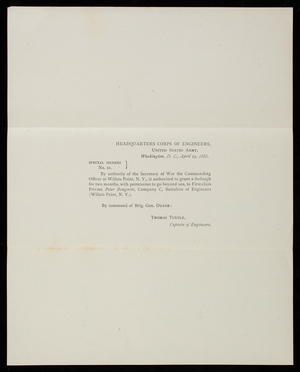 William P. Frye to Thomas Lincoln Casey, May 4, 1888