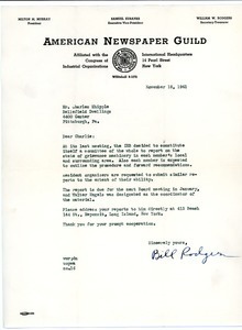 Letter from William W. Rodgers to Charles L. Whipple