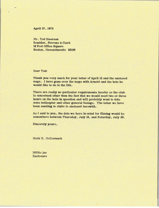 Letter from Mark H. McCormack to Ted Emerson