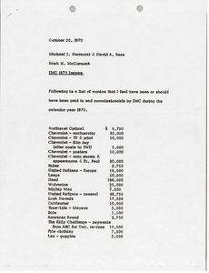 Memorandum from Mark H. McCormack to Michael J. Narracott and David A. Rees