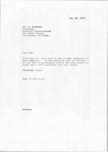 Letter from Mark H. McCormack to Robert Anderson