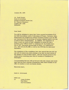 Letter from Mark H. McCormack to Basil Hooper