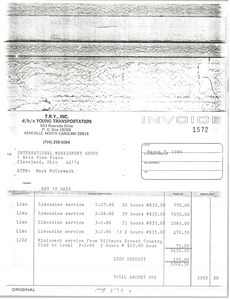Young Transportation invoice