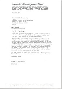 Letter from Mark H. McCormack to Donald H. Fagerberg