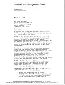 Letter from Mark H. McCormack to John Sculley