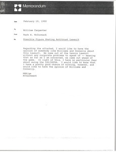 Memorandum from Mark H. McCormack to William Carpenter