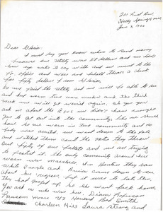 Letter from Rita Walker to Gloria Xifaras Clark