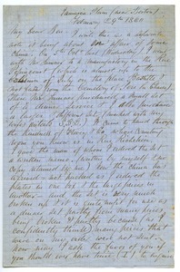 Letter from Joseph Lyman to Benjamin Smith Lyman