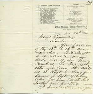 Letter from W.F.M. Arny to Joseph Lyman