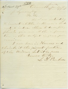 Letter from L. T. Parker to Joseph Lyman