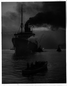 S.S. Leviathan at sea, at dawn