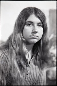 Half-length studio portrait of Irene White