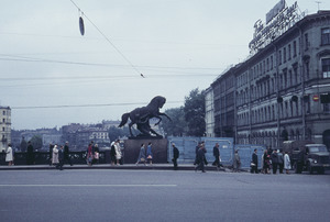 Horse sculpture on Anichkov bridge