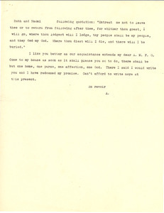 Letter from Alexander Du Bois to unidentified correspondent [fragment]