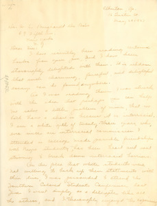 Letter from the Beth Torrey to W. E. B. Du Bois