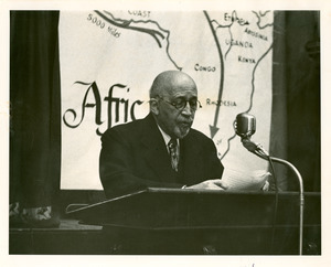 W. E. B. lecturing on Africa, 1956