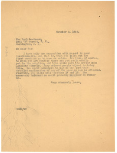 Letter from W. E. B. Du Bois to Paul Lewinson