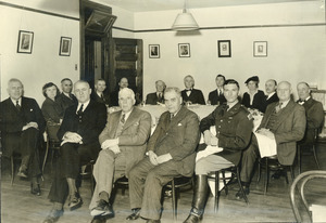 Hugh P. Baker at dinner with his cabinet