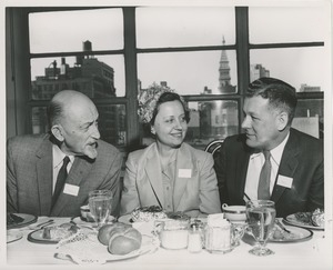 Dr. Roland Spalding, Elena Gall, and Willis C. Gorthy at the 1959 Rehabilitation Counselors Conference