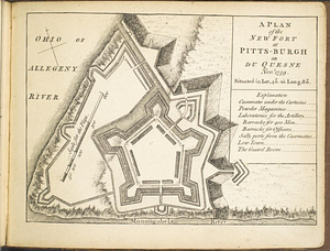 A plan of the new fort at Pitts-Burgh or Du Quesne Novr. 1759