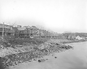 Humphrey Street homes from Fishermen's Beach, 1890