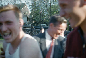 Tom Waddell, Coach Vern Cox, and Steve Holmes after Tom set record (1958)