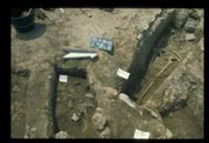 Skeletal remains at trench 25, 1980