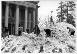 Beginnings of King Winter Snow Sculpture, 1958