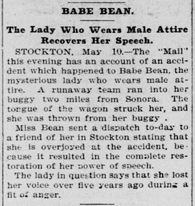 Babe Bean: The Lady who Wears Male Attire Recovers her Speech