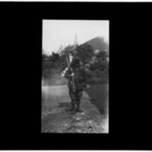 Soldier in large floppy hat