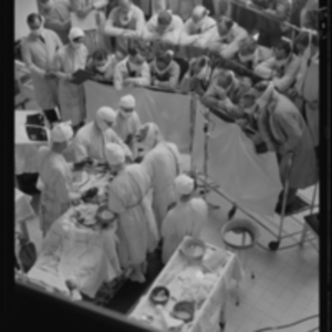 Harvey Cushing operating before the Harvey Cushing Society at its inaugural meeting