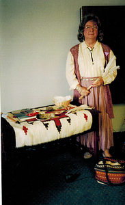 Alison Laing With Native American Artifacts