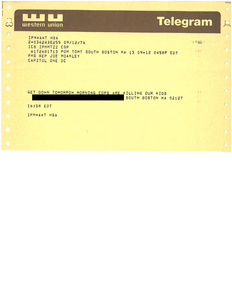 Correspondence between John Joseph Moakley and a South Boston resident regarding busing, September 1974