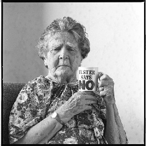 Beryl Holland, from Bangor, Co. Down, staunch DUP activist and supporter of Rev. Ian Paisley
