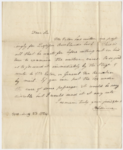Benjamin Silliman letter to Edward Hitchcock, 1824 August 23