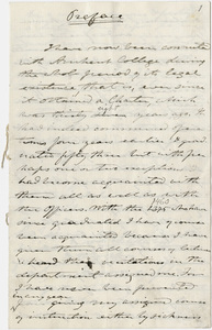 Edward Hitchcock "Reminiscences of Amherst College" preface draft