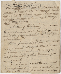 Edward Hitchcock sermon notes, 1834 October