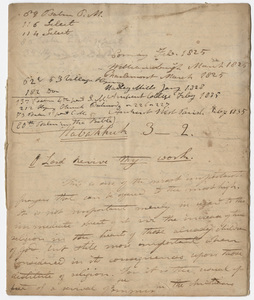 Edward Hitchcock unnumbered sermon, "O Lord Revive My Work," 1825 February