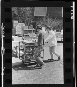 Photographs of a picnic on Valentine Quad, 1975 April 30