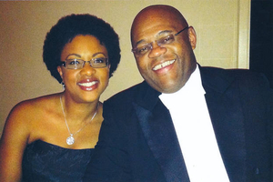 Mo Cowan at the white-tie Gridiron Ball