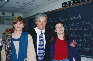 My children at Wayland High School with influential teacher Frank Smith