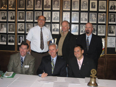 Malden Rotary--lease signing event for Northern Strand Trail, 2007