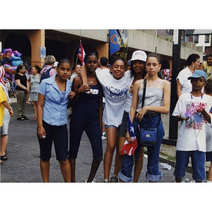 Group of teenage girls at the 1999 Festival Betances.
