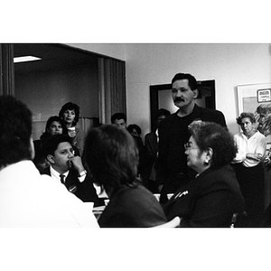 Community meeting in the Inquilinos Boricuas en Acción offices.