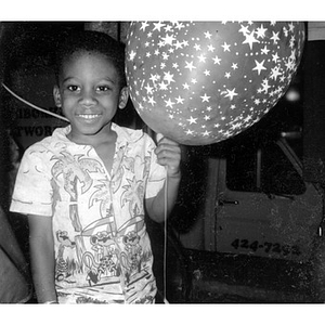 Little boy with a balloon.