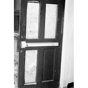 Door with replacement panels.