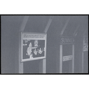 "Promotions - MBTA Stations," Boys' Clubs of Boston poster on display in Summer Street Station