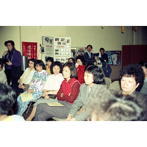 Audience at panel discussion between Mexican workers and the Chinese Progressive Association